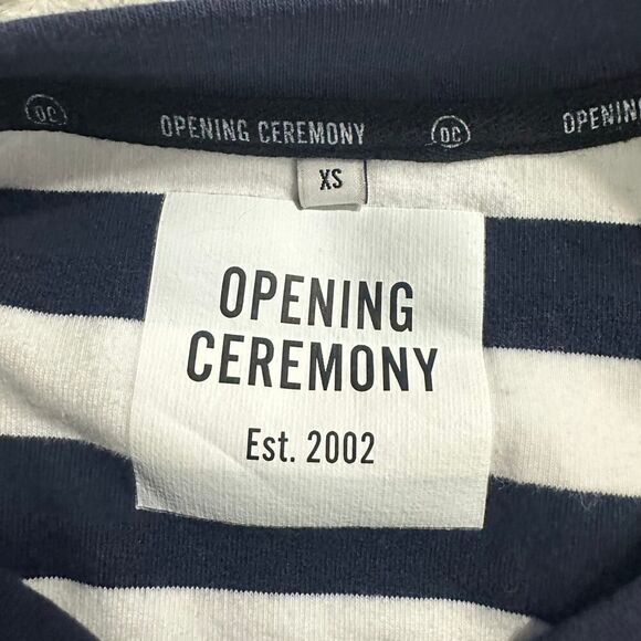 Opening Ceremony Pullover Sweatshirt Women's XS Navy Blue White Long Sleeve - Picture 5 of 10